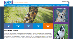 Desktop Screenshot of chewdogrescue.org
