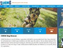 Tablet Screenshot of chewdogrescue.org